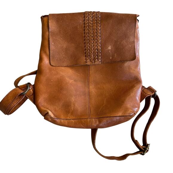 Vilenca Handbags - Vilenca Holland ANTHRO Brown Leather Flap Backpack with Laptop Compartment GUC